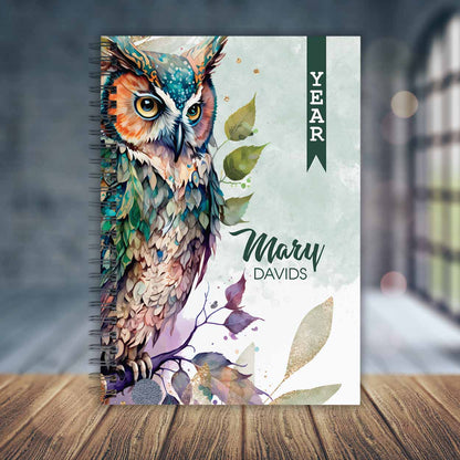 FLORAL OWL TEACHER PLANNER 2025