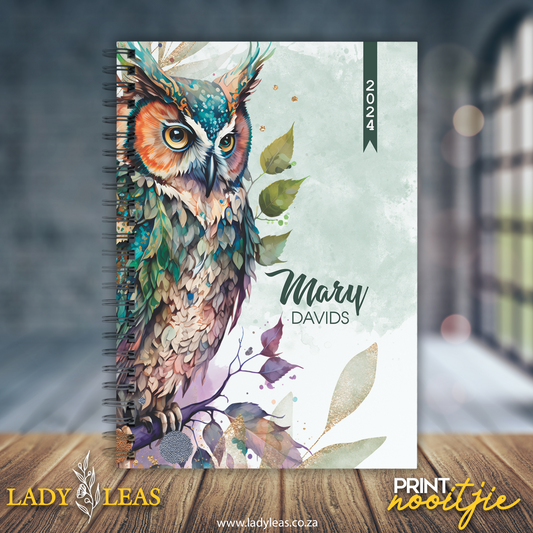 FLORAL OWL DIARY 2024