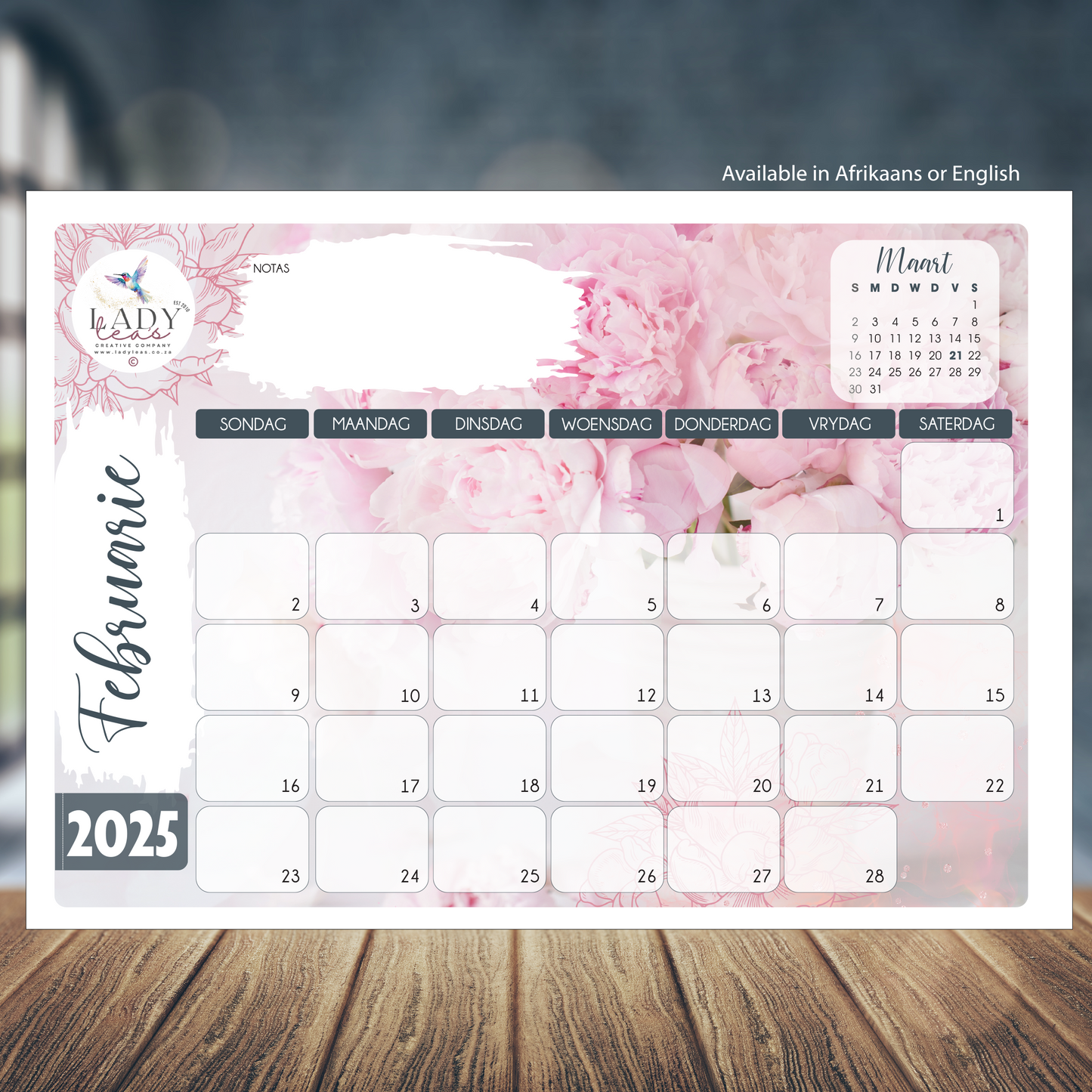 PEONIES DESKPAD 2025