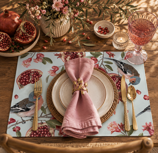 POMEGRANATE BIRDS PLACEMAT