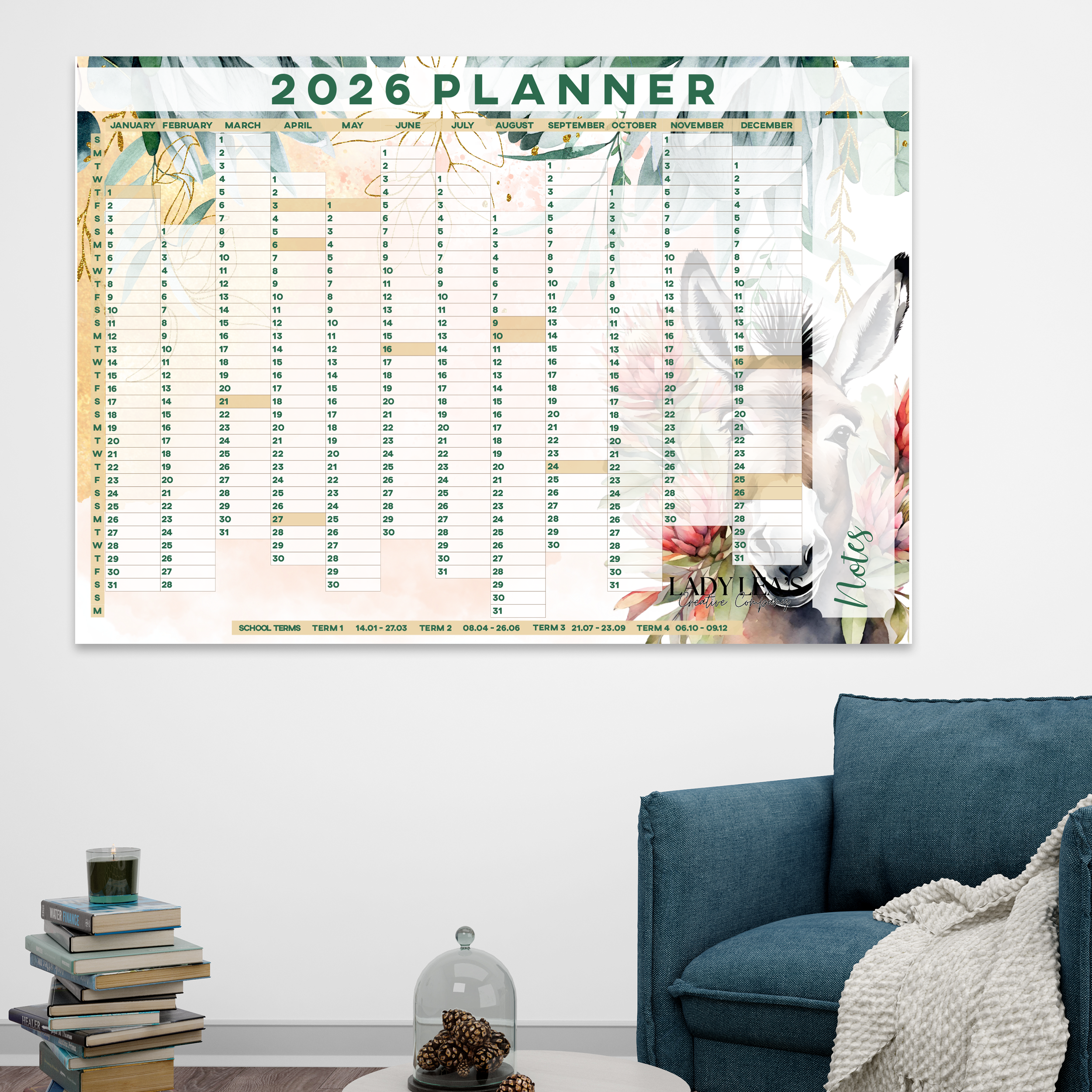 PROTEA DONKIE WALL CALENDAR 2026