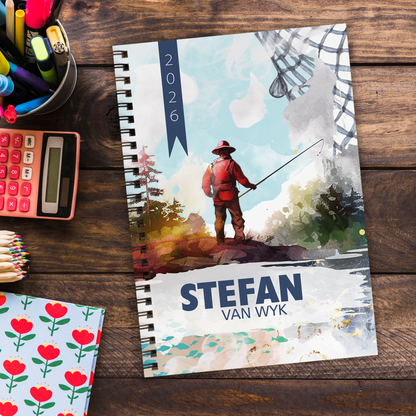 FISHING WATERCOLOR TEACHER PLANNER 2026