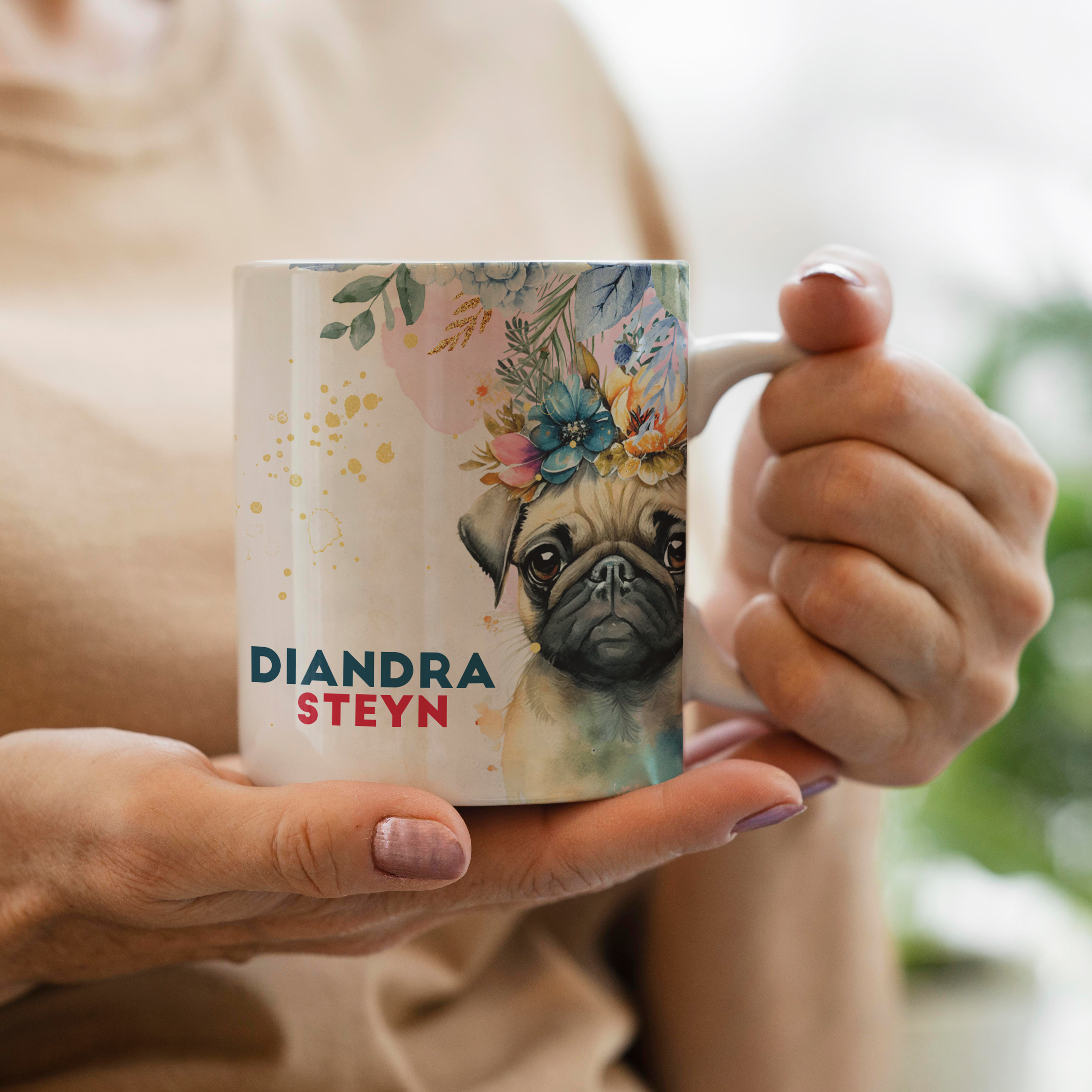 FLORAL PUG MUG