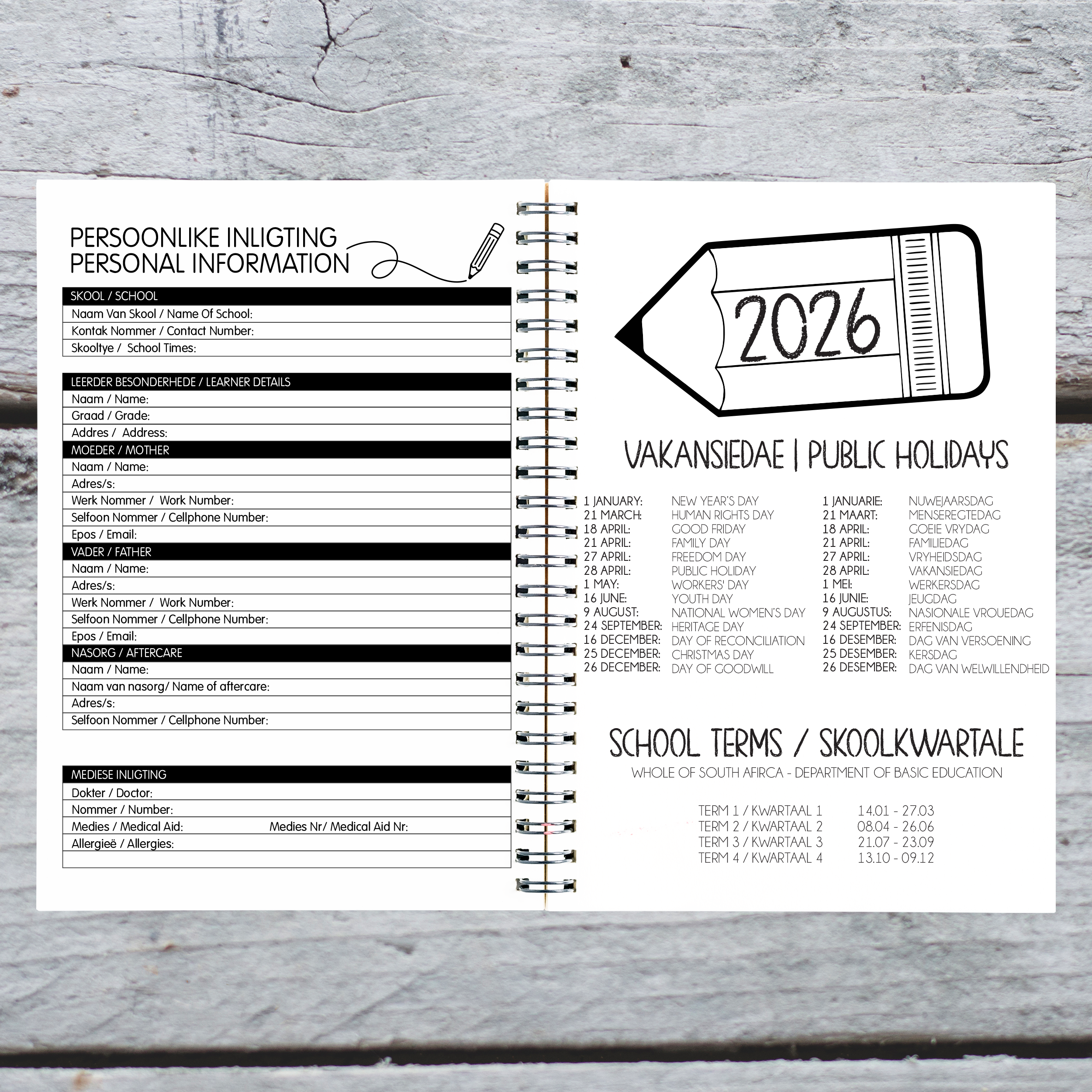 BABY DEER SCHOOL DIARY 2026