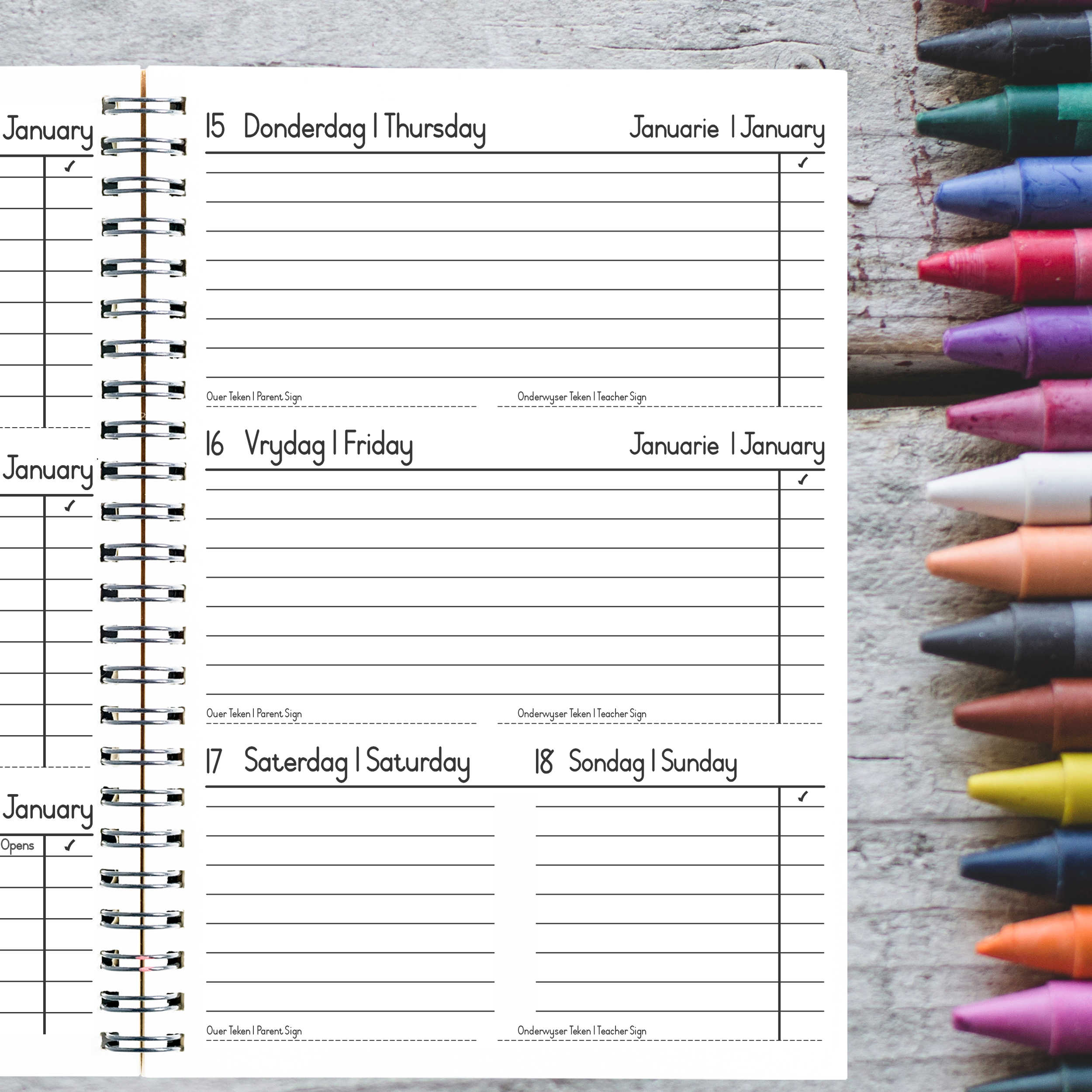BABY DEER SCHOOL DIARY 2026