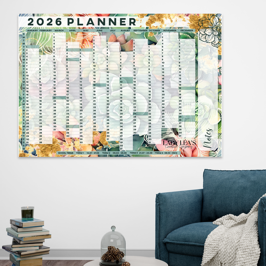 SUCCULENT WALL CALENDAR 2026