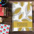 LINE DRAWN LEAVES MUSTARD TEACHER PLANNER 2027