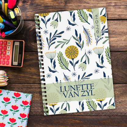 HAND DRAWN FLOWERS TEACHER PLANNER 2026