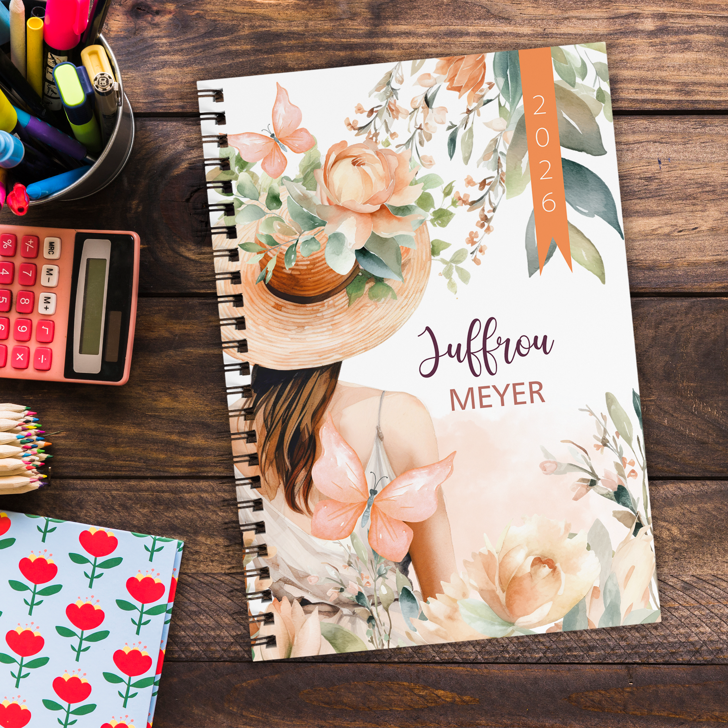 LADY PEACH TEACHER PLANNER 2027