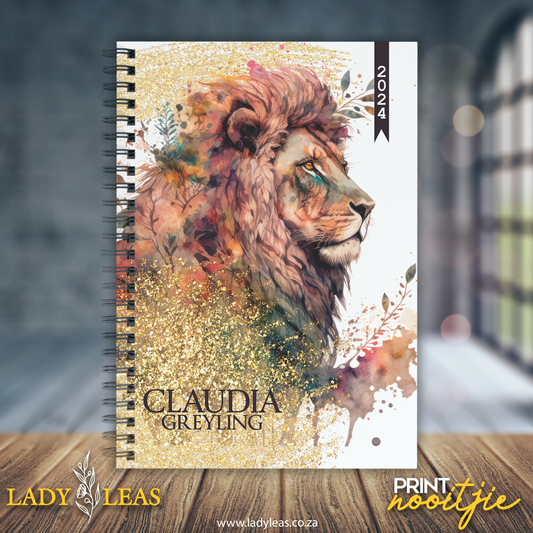 FLORAL LION DIARY 2024