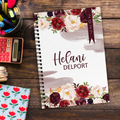 Floral-themed teacher planner