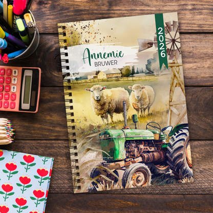 TRACTOR SHEEP FARMING TEACHER PLANNER 2026