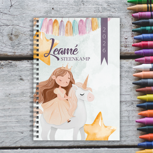 UNICORN PRINCESS SCHOOL DIARY 2026