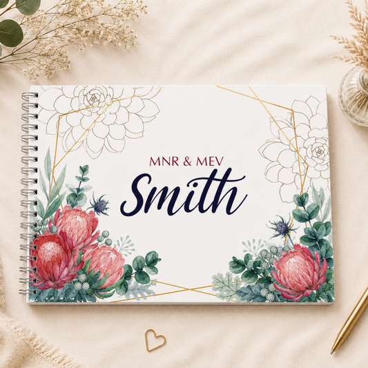 PROTEA SUCCULENT WEDDING GUESTBOOK