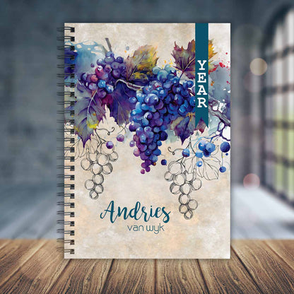 WATERCOLOR GRAPES TEACHER PLANNER 2025