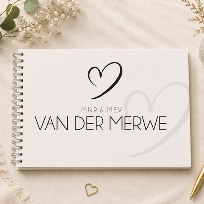 BLACK HEART WEDDING GUESTBOOK