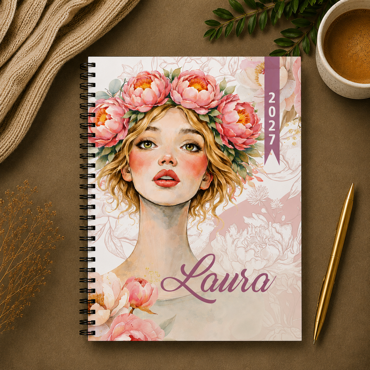 FLORAL LAURA 1 DAY DIARY 2027