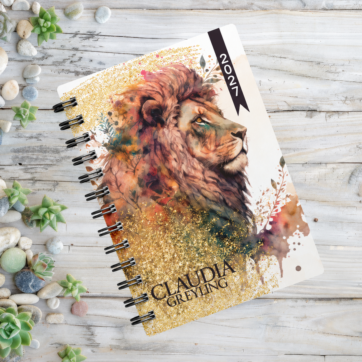 FLORAL LION 1 DAY DIARY 2027