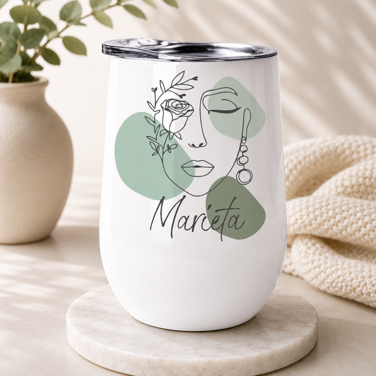 LADY OLIVE WINE TUMBLER