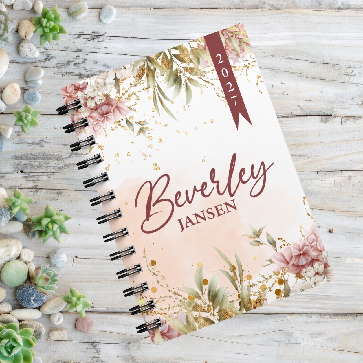 FINE FLORAL BLUSH 1 DAY DIARY 2027