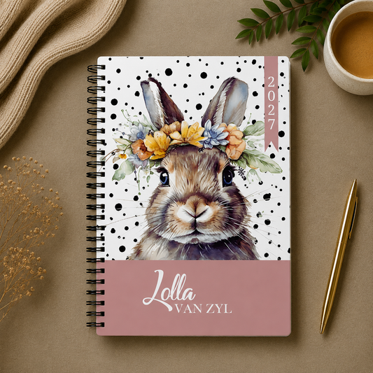 DOTTED BUNNY 1 DAY DIARY 2027