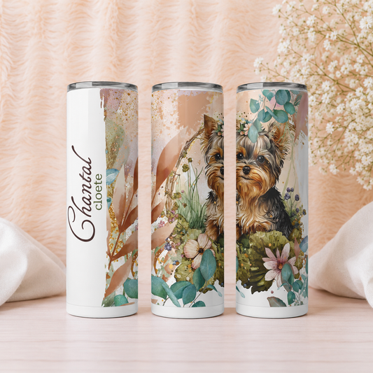 YORKIE BROWN TUMBLER