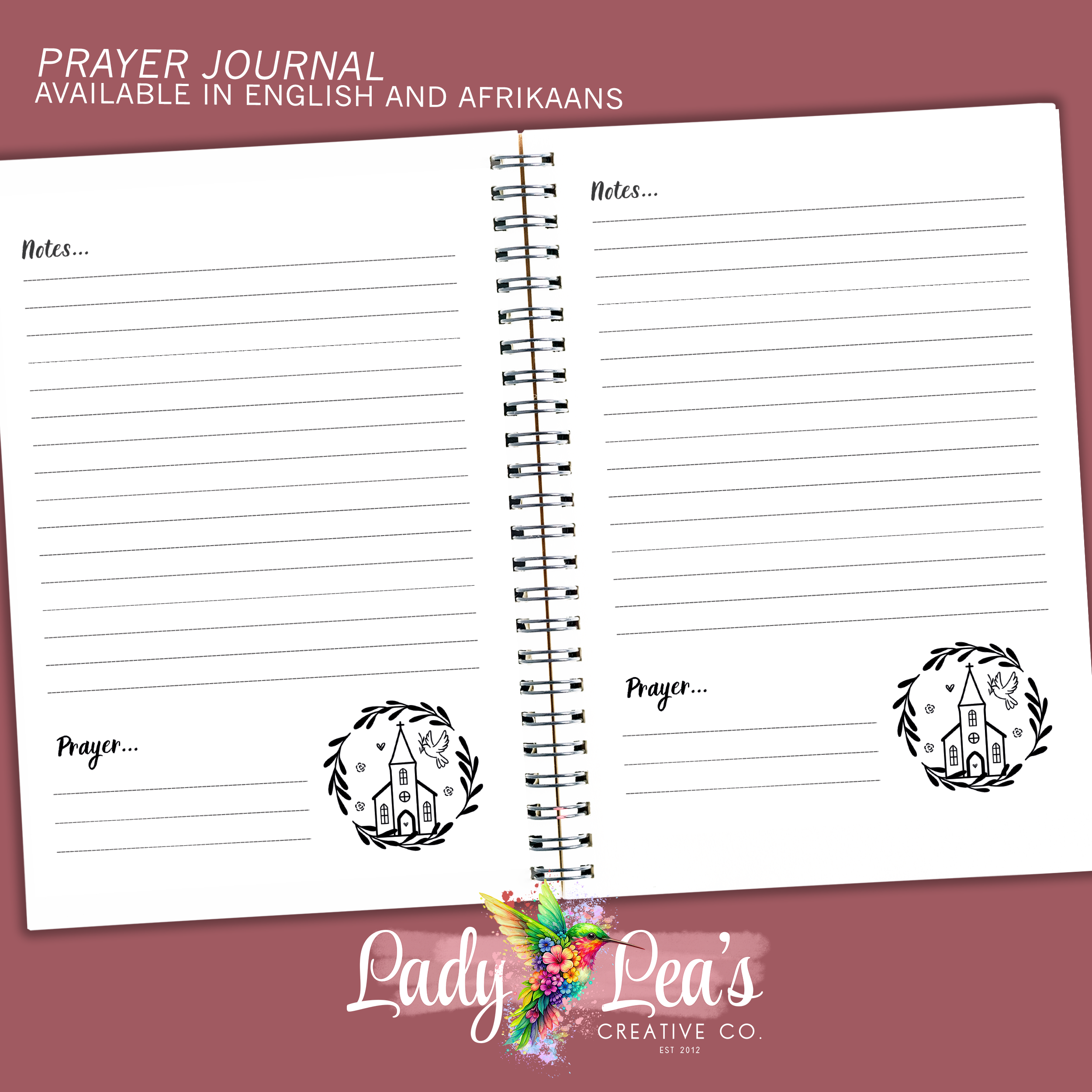 WATERCOLOR PEONIES PRAYER JOURNAL