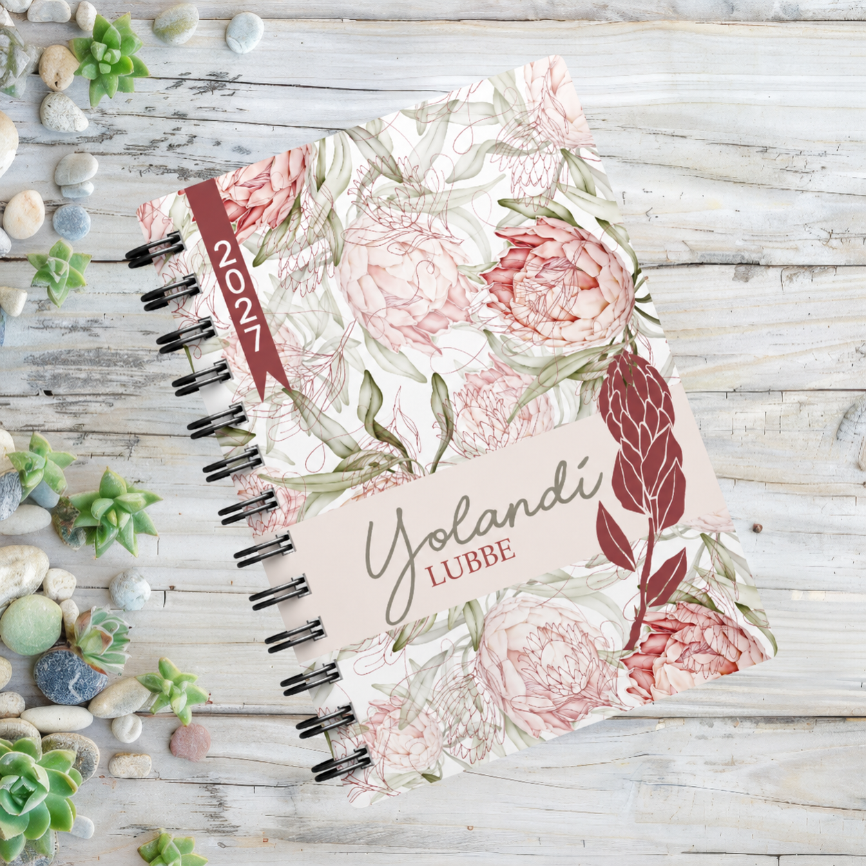 PASTEL PROTEA  1 DAY DIARY 2027