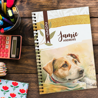 WATERCOLOR JACK RUSSEL TEACHER PLANNER 2027