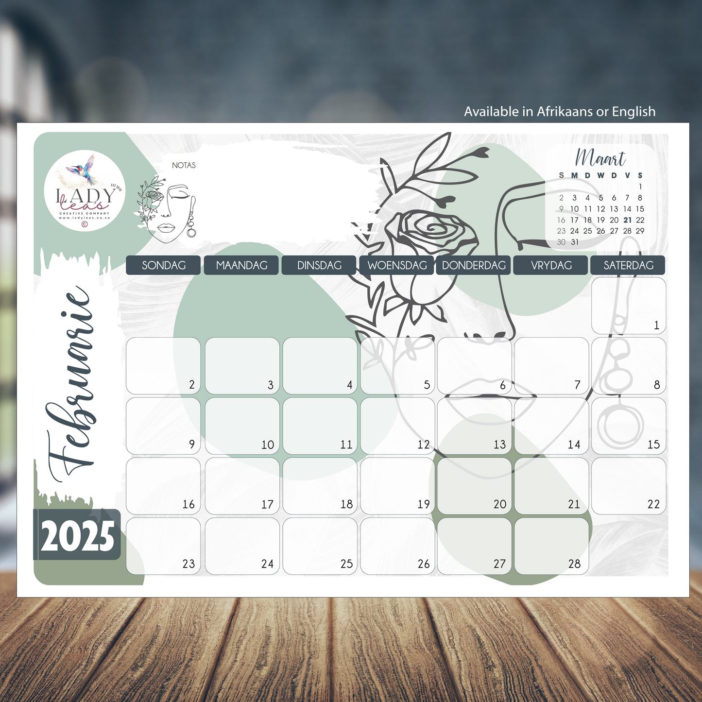 LADY OLIVE DESKPAD 2025