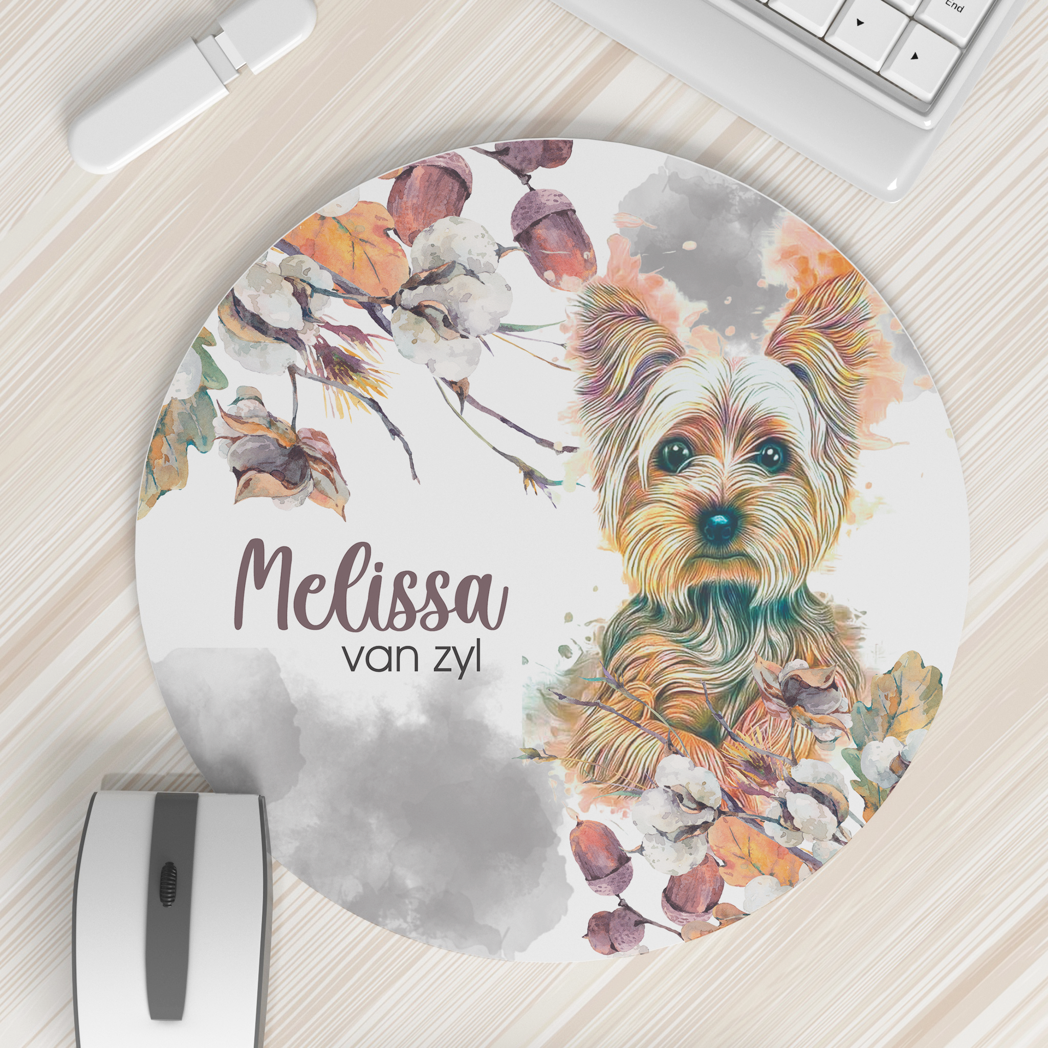 YORKIE GOLDEN MOUSEPAD
