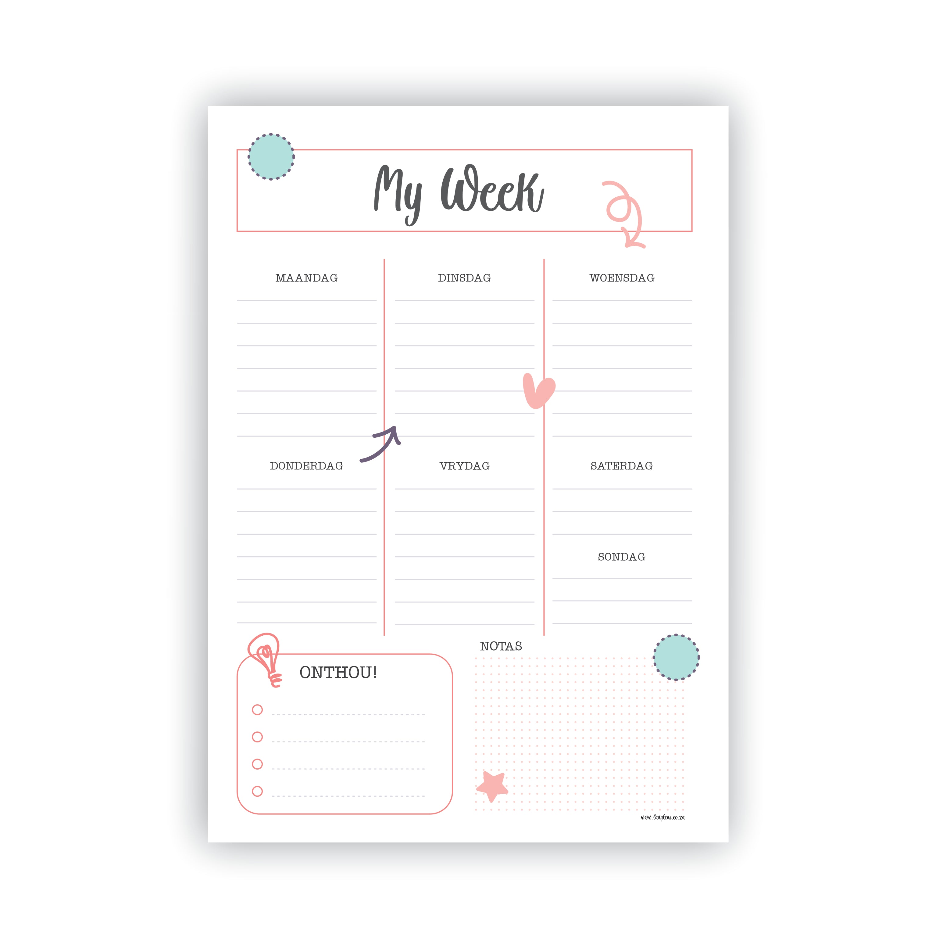 MY WEEK BEPLANNER