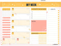WEEK PLANNER - YELLOW / PINIK