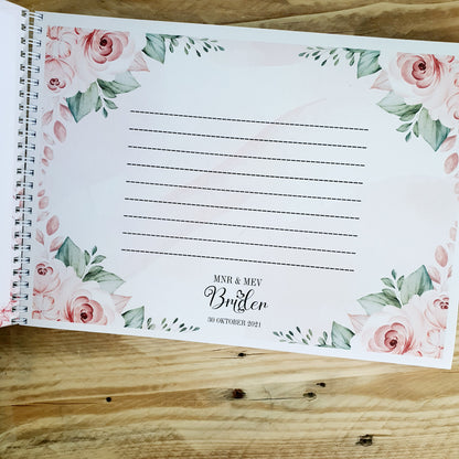 PINK ROSE WEDDING GUESTBOOK