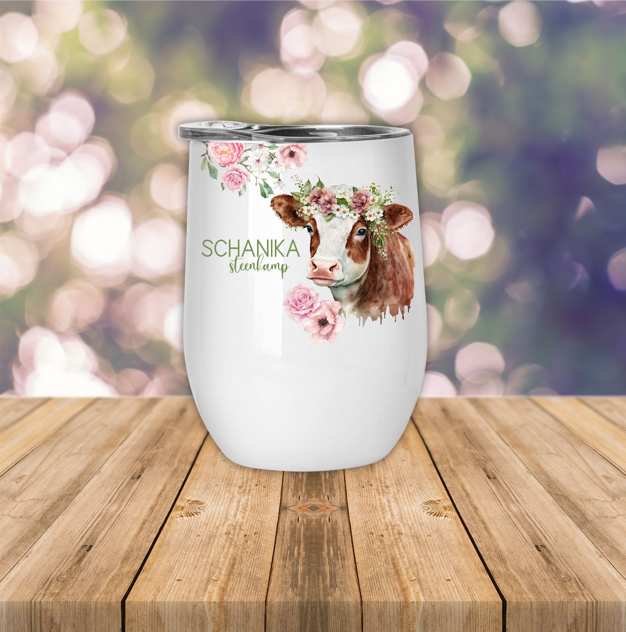 Floral Calf Wine Tumbler