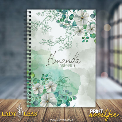 WHITE BLOSSOMS NOTEBOOK