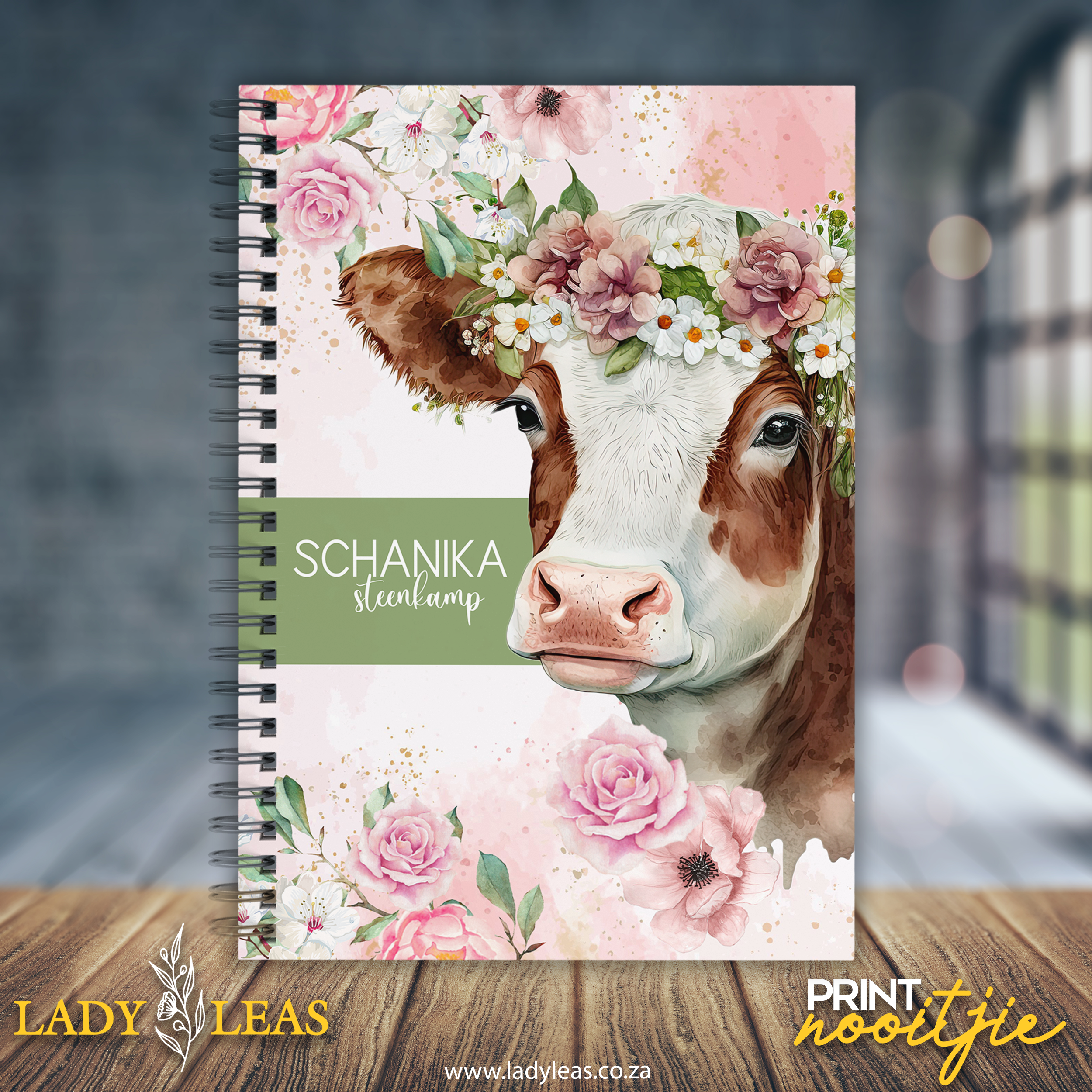 FLORAL CALF NOTEBOOK