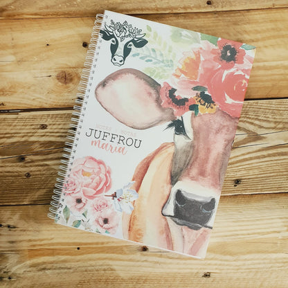 FLORAL COW NOTEBOOK