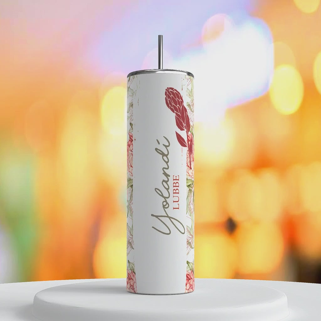 Pastel Protea Skinny Tumbler
