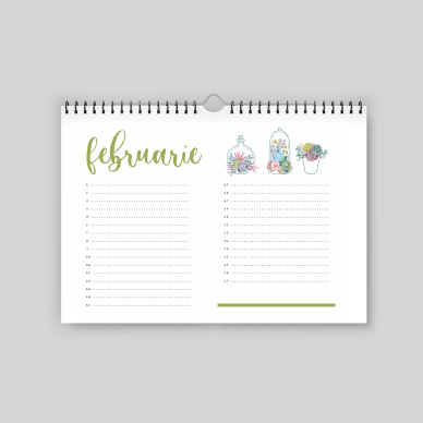 SUCCULENT BIRTHDAY CALENDAR