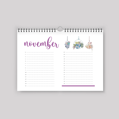 SUCCULENT BIRTHDAY CALENDAR